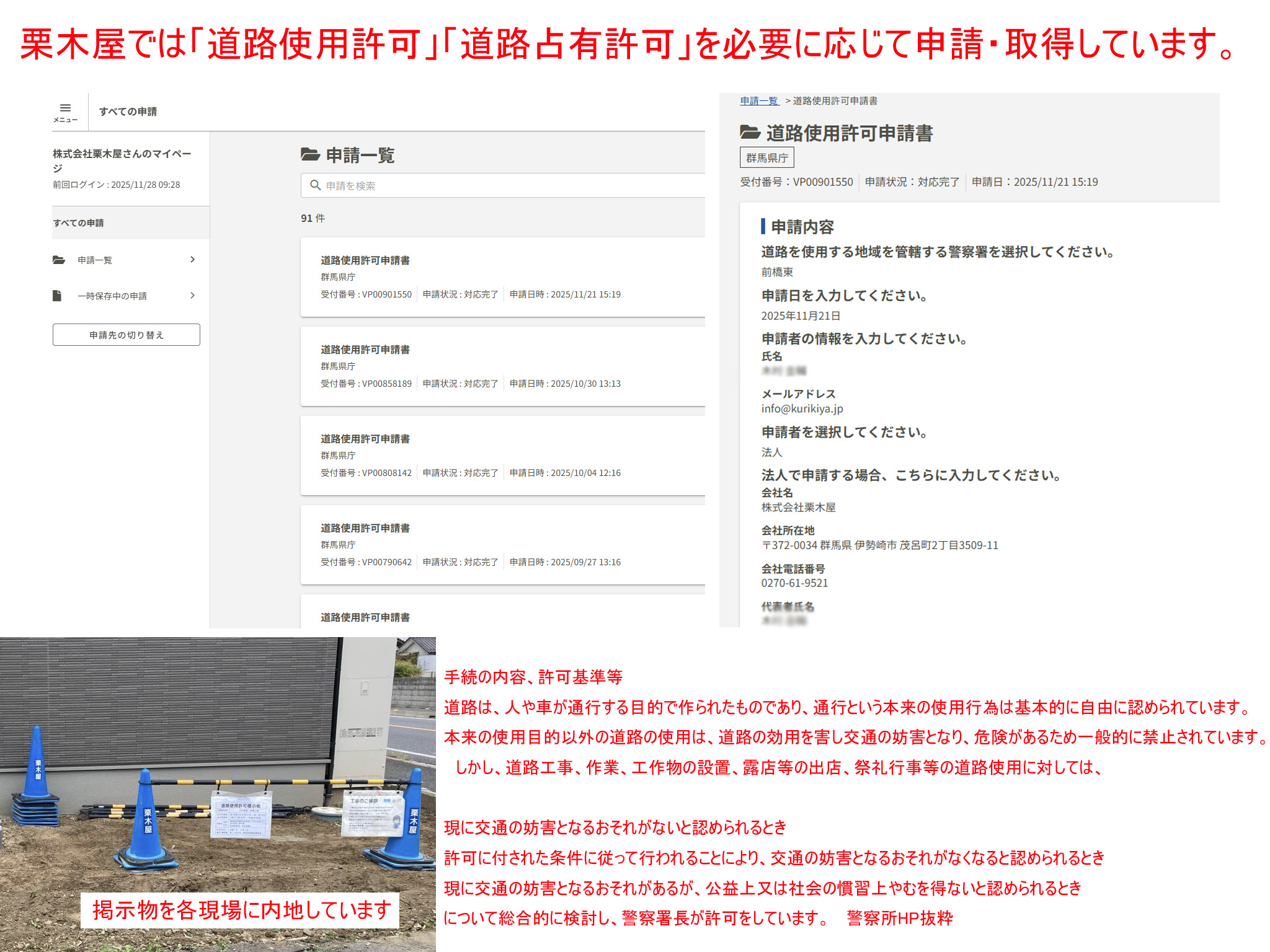 許可申請